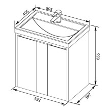 Раковина Aquanet Фостер 600