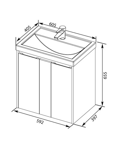 Раковина Aquanet Фостер 600