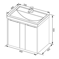 Раковина Aquanet Фостер 700