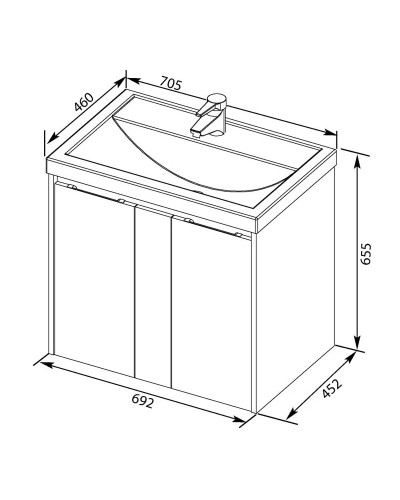 Раковина Aquanet Фостер 700