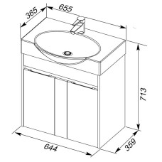 Раковина Aquanet Infinity 65
