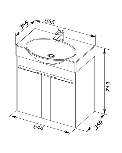 Раковина Aquanet Infinity 65