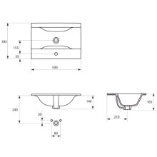 Раковина 50х39,5 см Cersanit Ontario UUM-On50/1