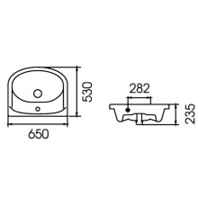Раковина 65х53 см Cersanit Erica UM-ERI65