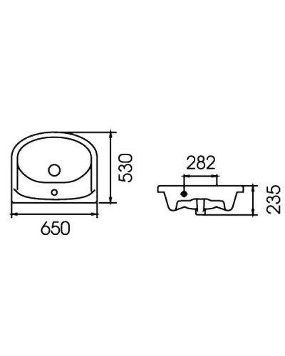 Раковина 65х53 см Cersanit Erica UM-ERI65