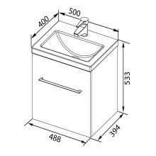 Раковина Aquanet Como 50