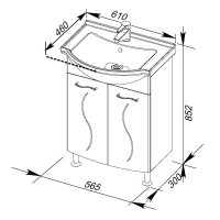 Раковина Aquanet Аква 60