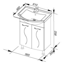 Раковина Aquanet Аква 60