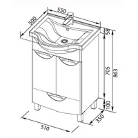 Раковина Aquanet Everson ECB58551