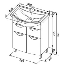 Раковина Aquanet Everson ECB58651
