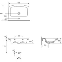 Раковина 60,5х45,5 см Cersanit Easy UM-ES60/1