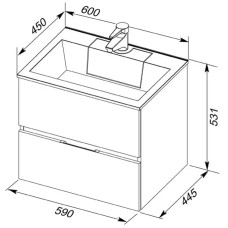 Раковина Aquanet Фортуна 60