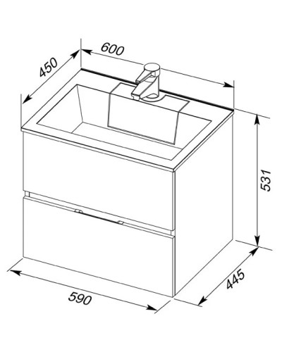 Раковина Aquanet Фортуна 60