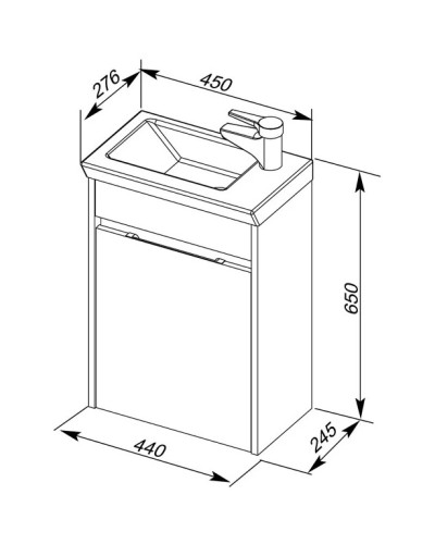 Раковина Aquanet Sanovit 4045-KL