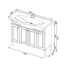 Раковина Aquanet Элеганс 1050
