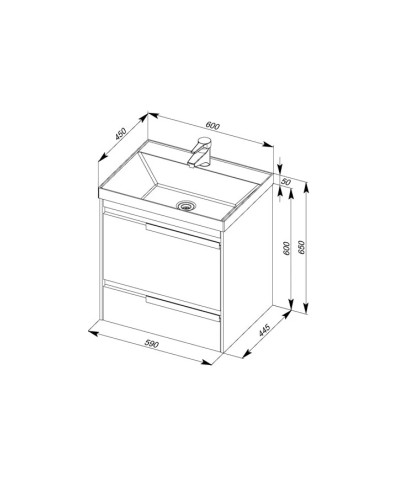Раковина Aquanet Орлеан 60