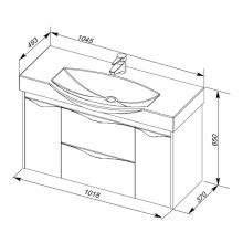 Раковина Aquanet Sanovit 5105-KL
