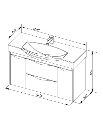 Раковина Aquanet Sanovit 5105-KL
