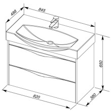 Раковина Aquanet Sanovit 5085-KL