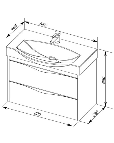 Раковина Aquanet Sanovit 5085-KL