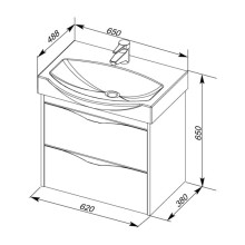 Раковина Aquanet Sanovit 5065-KL