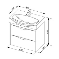 Раковина Aquanet Sanovit 5065-KL