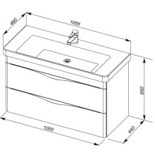 Раковина Aquanet Sanovit 11105-KL