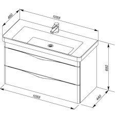Раковина Aquanet Sanovit 11105-KL