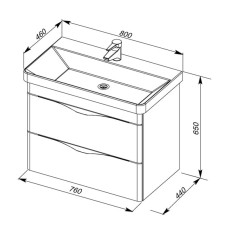 Раковина Aquanet Sanovit 11080-KL