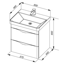 Раковина Aquanet Sanovit 11060-KL