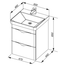 Раковина Aquanet Sanovit 11050-KL