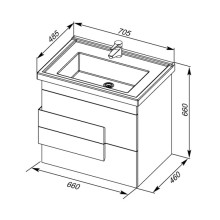 Раковина Aquanet Sanovit 8070-KL