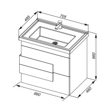 Раковина Aquanet Sanovit 8070-KL
