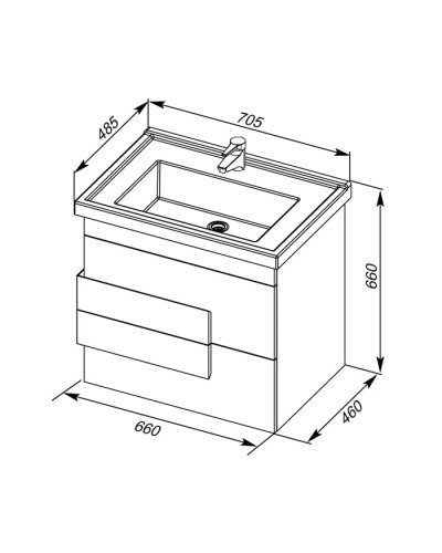 Раковина Aquanet Sanovit 8070-KL