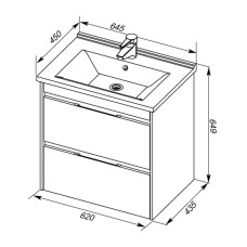 Раковина Aquanet Sanovit 9065-KL