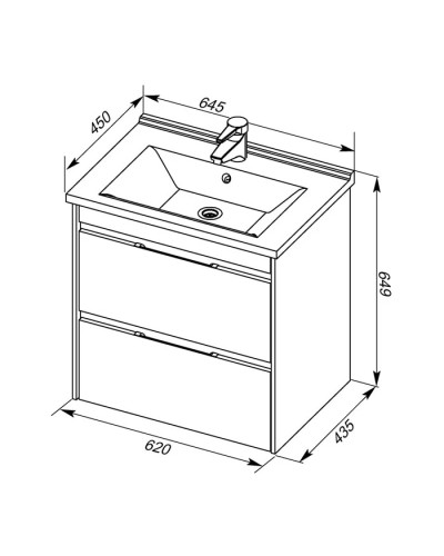Раковина Aquanet Sanovit 9065-KL