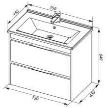 Раковина Aquanet Sanovit 9075-KL