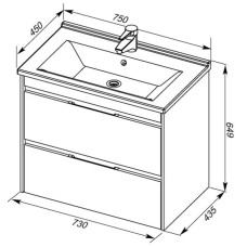 Раковина Aquanet Sanovit 9075-KL