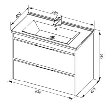 Раковина Aquanet Sanovit 9085-KL