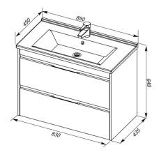 Раковина Aquanet Sanovit 9085-KL