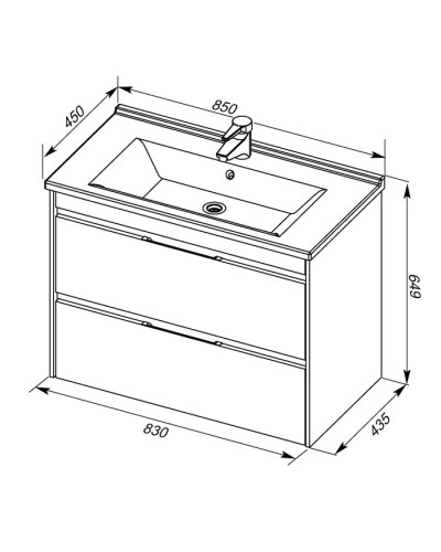 Раковина Aquanet Sanovit 9085-KL