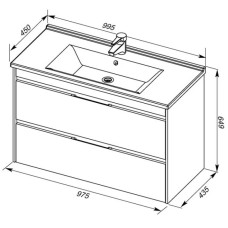 Раковина Aquanet Sanovit 9100-KL