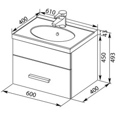 Раковина Aquanet Данте 60