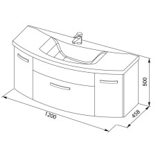 Раковина Aquanet Тренто 120