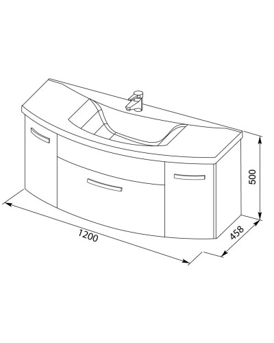 Раковина Aquanet Тренто 120