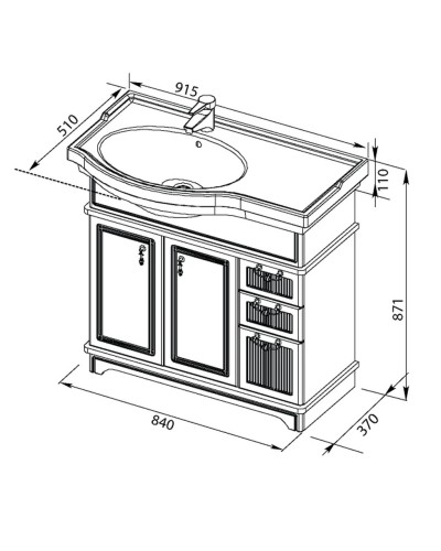 Раковина Aquanet Shenxin 90 00176323