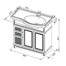 Раковина Aquanet Shenxin 90 00176639