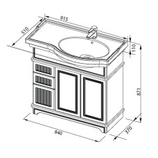 Раковина Aquanet Shenxin 90 00176639