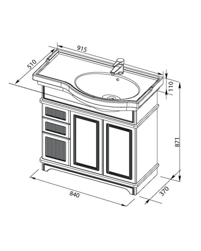Раковина Aquanet Shenxin 90 00176639