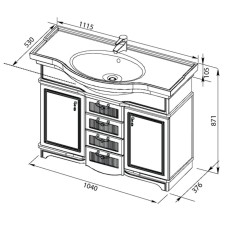 Раковина Aquanet Shenxin 110
